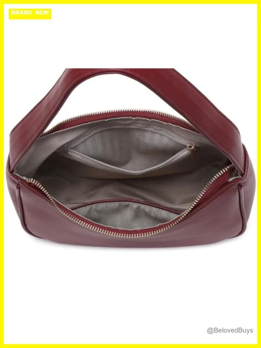 Vintage Hobo Shoulder Bag PU Leather Tote Purse with Zipper Closure